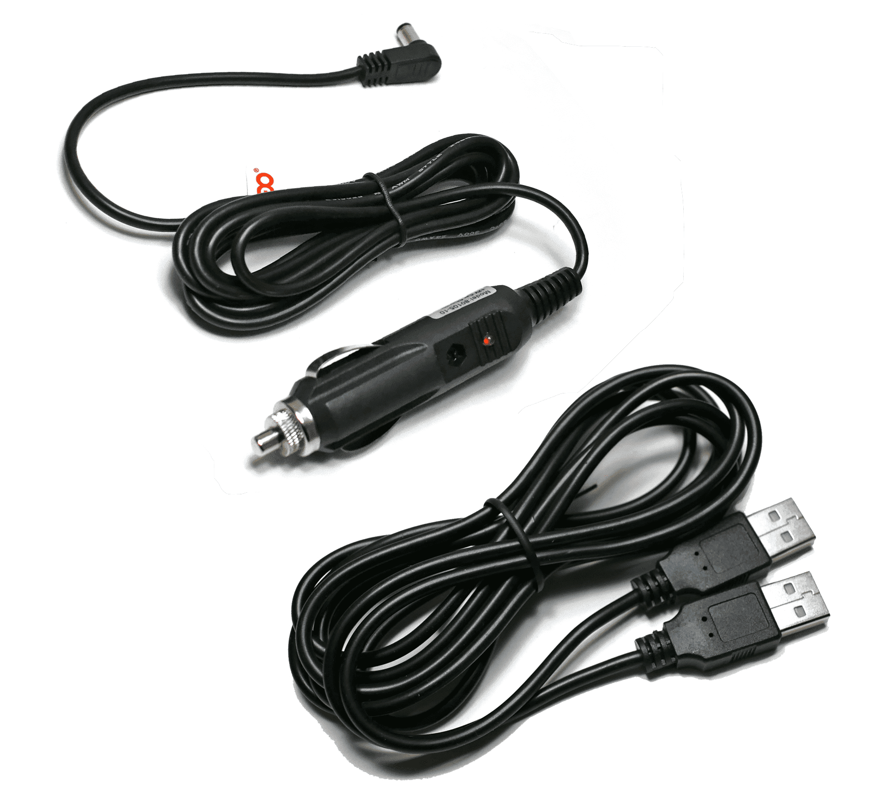 EDO Tech 12V Car Charger & 10 ft USB AV Cable for RCA Portable DVD