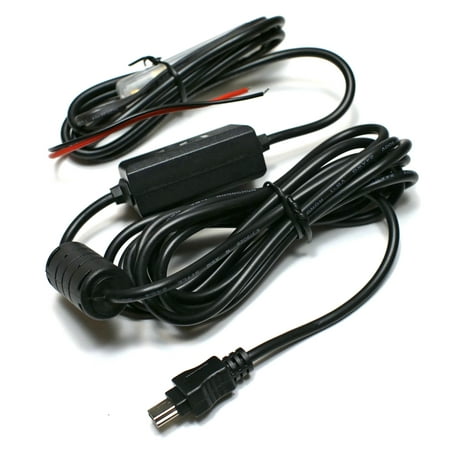 EDO Tech Hardwire Car Charger for Sylvania Roadsight Pro Stealth Plus Dash Cam Video Camera Recorder (10 ft Long Cable)