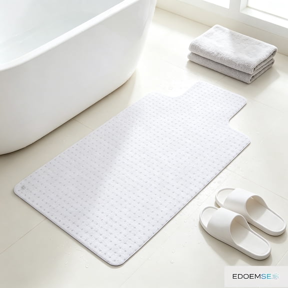 EDOEMSE 2.2 Matte Textured Raised Double Fold Non-Slip PVC Floor Mat, 90 x 120 CM / 36 x 48 Inch