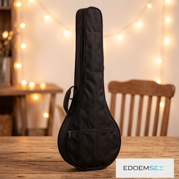 EDOEMSE Banjo 5-String Full Size Right Handed Mahogany Neck Sapele Body Solid Wood and Metal Cupronickel Frets