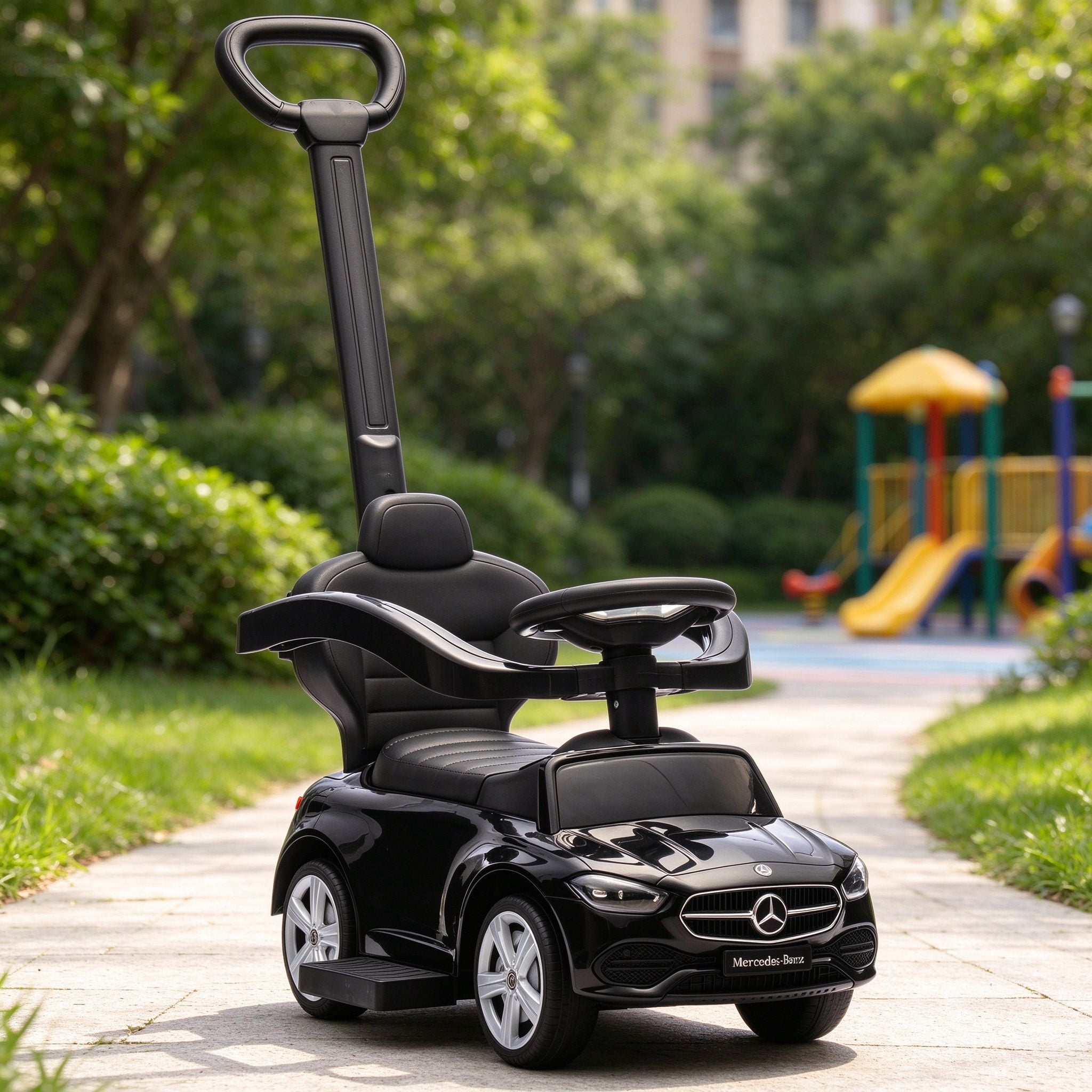 EDOEMSE Fun Mercedes-Benz C-Class Licensed Ride-On Push Car, Baby ...