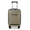 thumbnail image 1 of EDOEMSE Portable Lightweight Luggages,Carry On Luggage 22 X 14 X 9 Airline Approved, Abs+Pc 20 Inch Luggage With Front Compartment,Khaki Color, 1 of 6