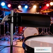 EDOEMSE Timbales Drum Set 13-Inch and 14-Inch Drums Black Finish Premium Steel Cowbell Included Cowbell Holder