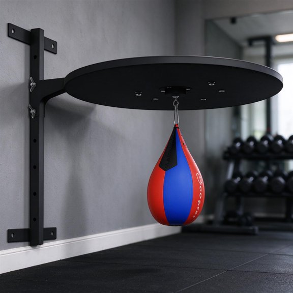 EDOEMSE Wall Mounted Speed Bag Platform, Height Adjustable Punching Bag Training Set
