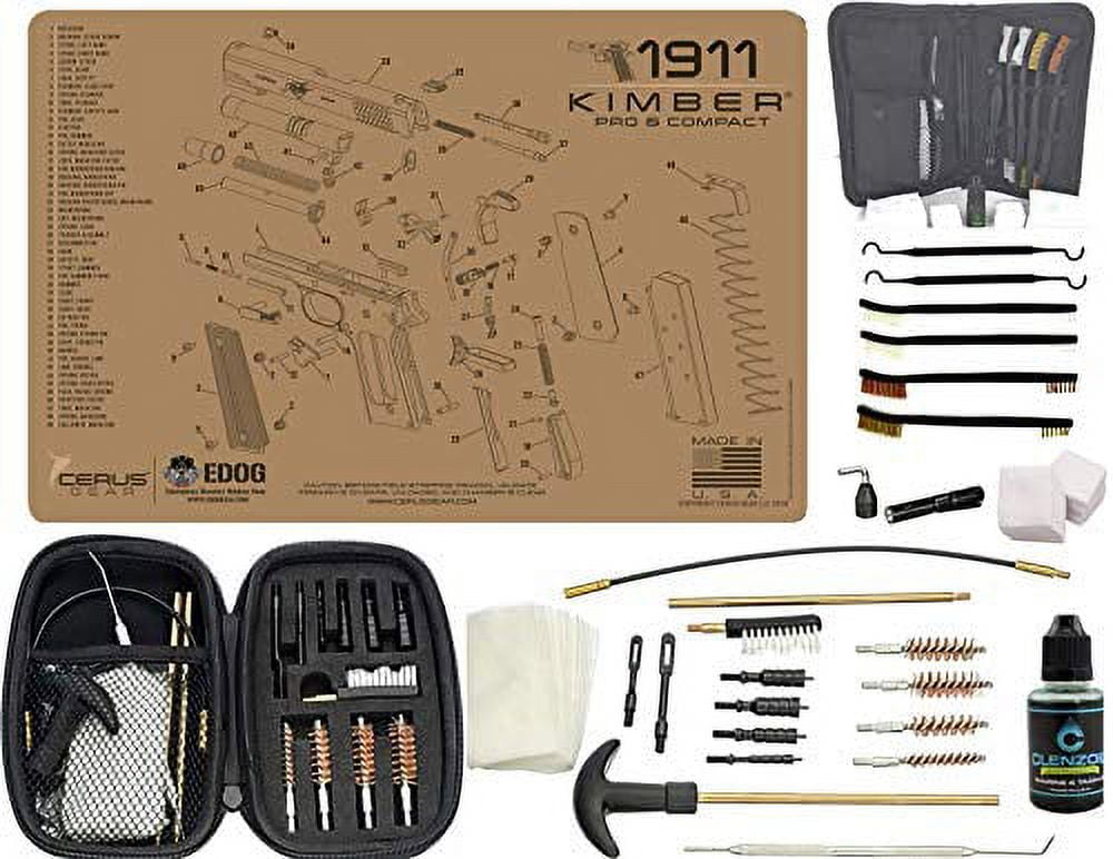 EDOG Premier 30 Pc Gun Cleaning System Compatible With Kimber 1911