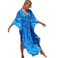 thumbnail image 1 of EDOLYNSA Plus Size Kaftan Dresses for Women Print Swimwear Cover up Beach Caftan Robe Maxi Loungewear, 1 of 6