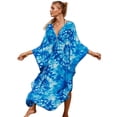 thumbnail image 1 of EDOLYNSA Plus Size Kaftan Dresses for Women Print Swimwear Cover up Beach Caftan Robe Maxi Loungewear, 1 of 8
