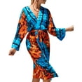 thumbnail image 1 of EDOLYNSA Tie-dye Kimono Cover-up for Women Open Front Summer Cardigan Long Sleeve Bathing Suit Coverups, 1 of 7