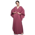 thumbnail image 1 of EDOLYNSA Women's Casual Maxi Dress Kaftan Long Beach Dress Bat Sleeve Loungewear, 1 of 6