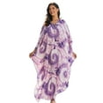 thumbnail image 1 of EDOLYNSA Women's Floral Print Kaftan Dress Boho Maxi Beach Dresses Bat Sleeve Long Caftan Loungewear Oversized Summer Outwear, 1 of 8
