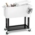 thumbnail image 1 of EDOSTORY 80 Quart Rolling Ice Chest Cooler Cart,Patio Backyard Party Drink Beverage Bar Stand Up Cooler Trolley with Ice Scoop, 1 of 8