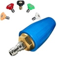 thumbnail image 1 of EDOU DIRECT Rotating Jet Nozzle for Pressure Washer | 1/4" Quick Connect | 5,000 PSI Max Working Pressure | Includes: Spray Nozzle Tips 5-Pack Multiple Degrees (0°/15°/25°/40°/Soap), 1 of 7