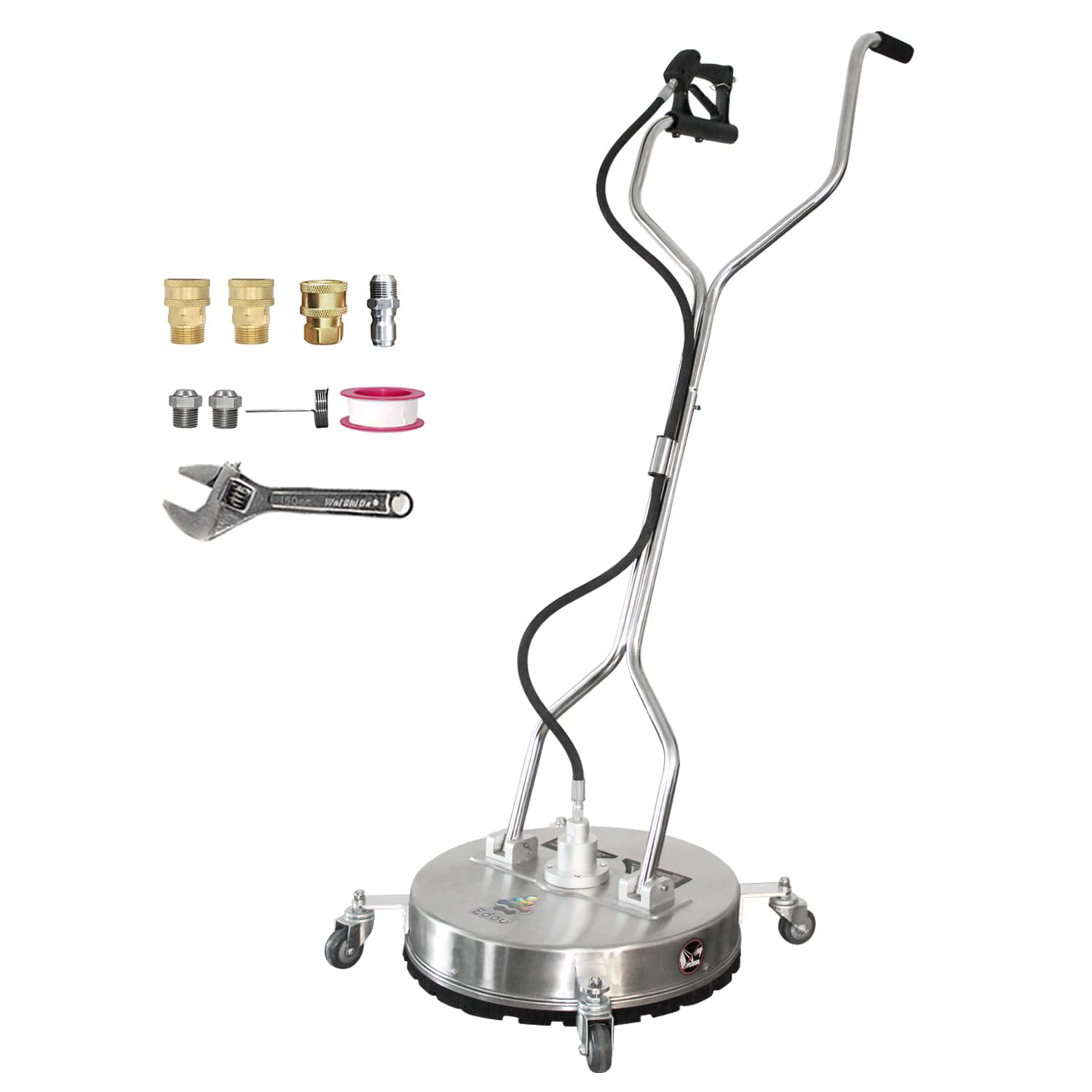 EDOU Direct Pressure Washer Surface Cleaner – Dual Handle Concrete Cleaner with Wheels – 4,500 PSI Max Working Pressure – Includes 3/8″ Quick Connector Kit Sansujyuku sansujyuku.com