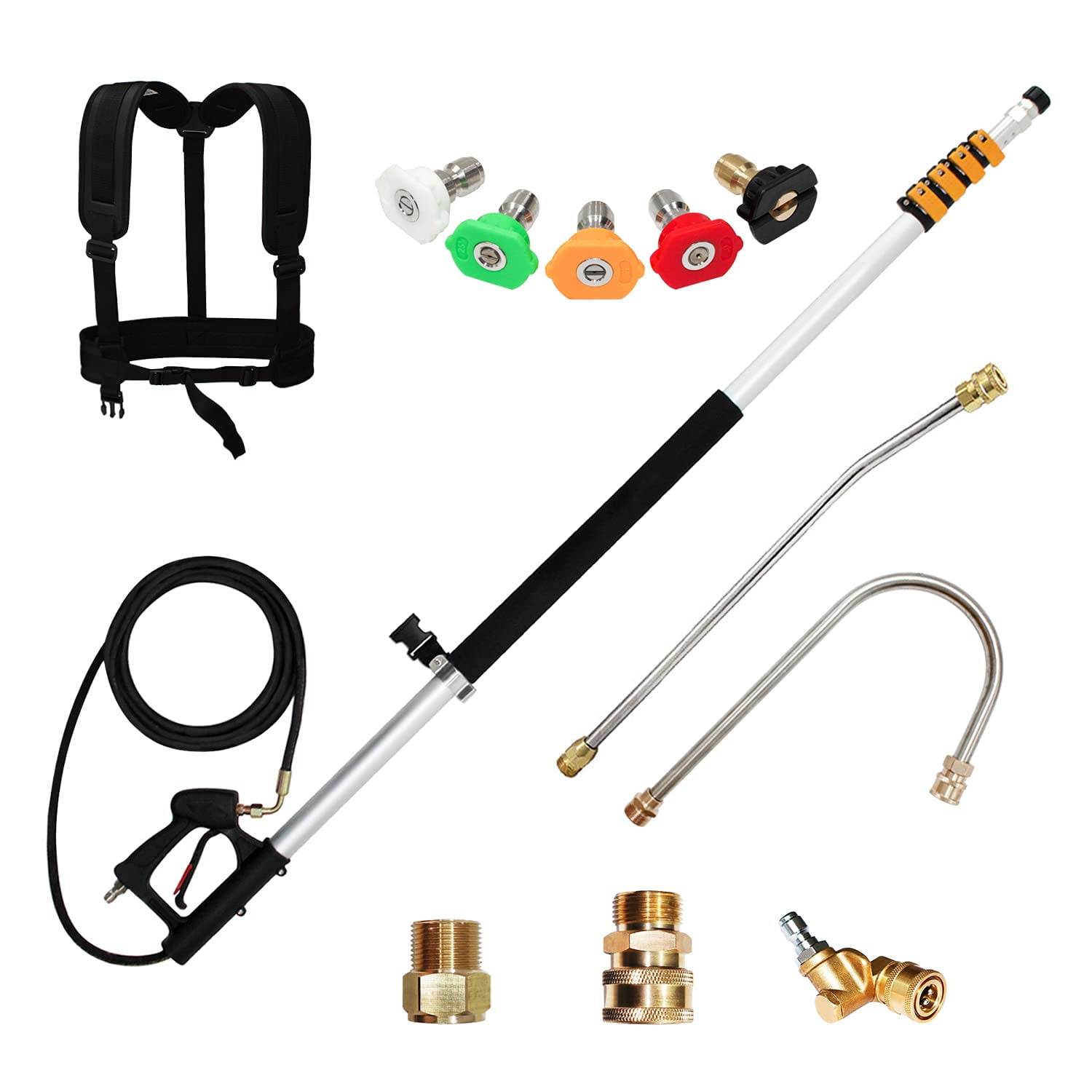 EDOU Direct Telescoping Pressure Washer Wand Extension – 24′ Heavy Duty Power Washer Wand Extension with 4,000 PSI Max Working Pressure – 1/4″ Quick Connection Sansujyuku sansujyuku.com