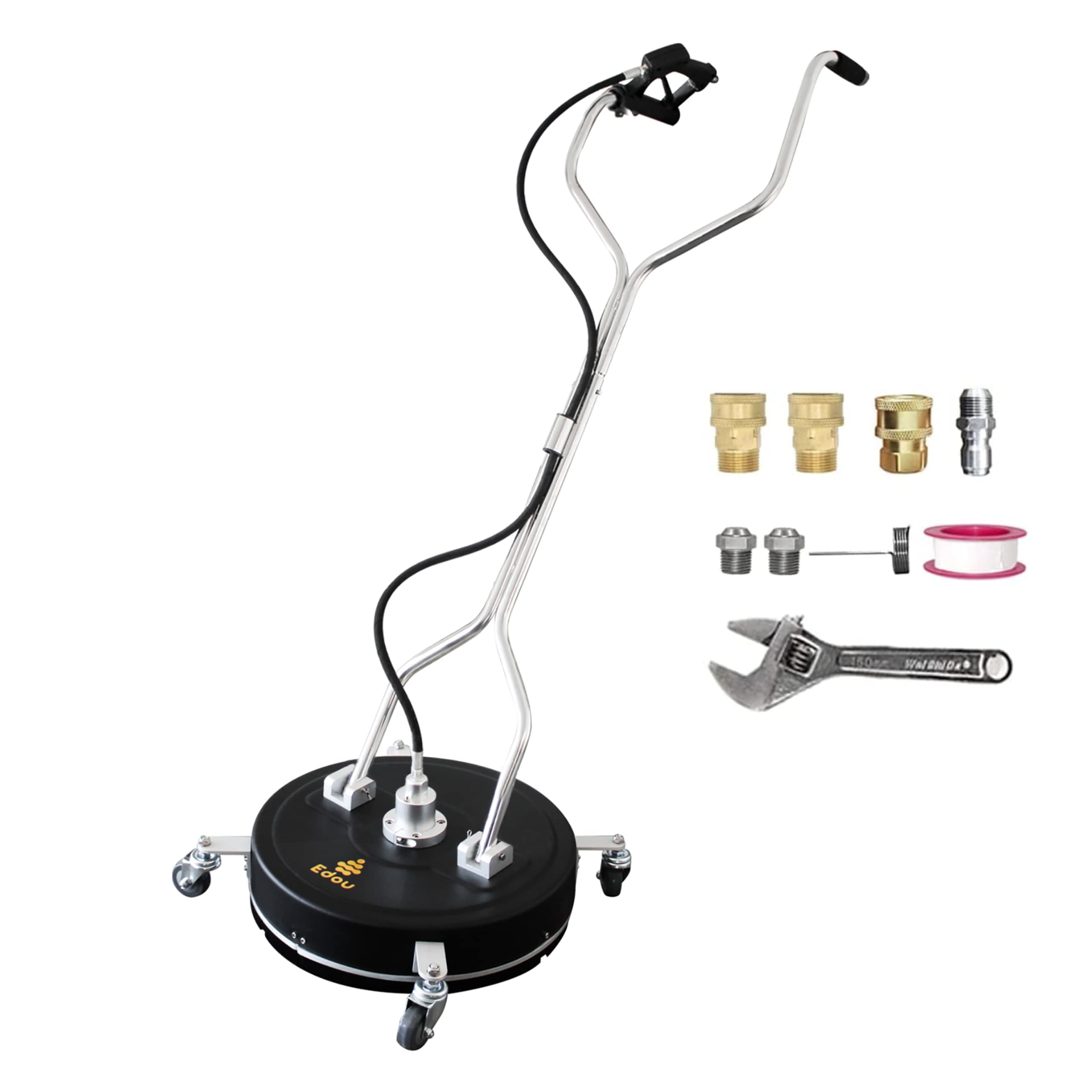 EDOU Dual Handle Pressure Washer Surface Cleaner 20"" with Wheels | 4,500 PSI Max