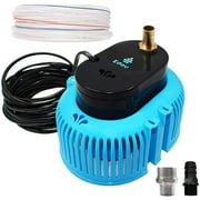 EDOU DIRECT Heavy-Duty Submersible Pool Cover Pump - 850 GPH Max Flow - 75 W - Includes 16' Hose, 2 Adapters