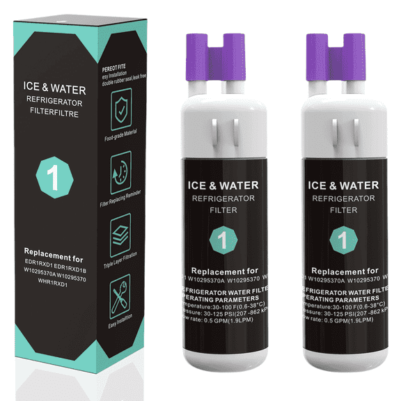EDR1RXD1 Water Filter 1 Compatible with WHR1RXD1 W10295370A 9081 9930 469081 469930 P5WB2L,2 PACK