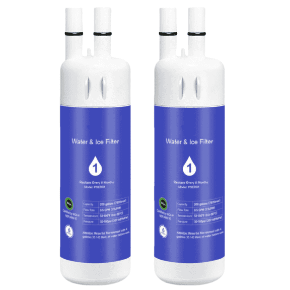 EDR1RXD1 Refrigerator Water Filter 1 Replacement for W10295370A,WHR1RXD1,9081,9930,P8RFWB2L,2-PACK