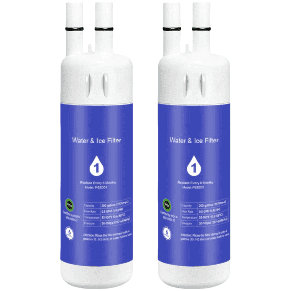 EDR1RXD1 Refrigerator Water Filter 1 Replacement for W10295370A,WHR1RXD1,9081,9930,P8RFWB2L,2-PACK