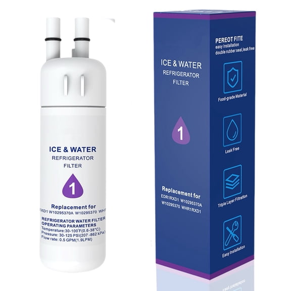 EDR1RXD1 Water Filter 1 Compatible with W10295370A W10295370 EDR1RXD1B46-9081 46/9930 P5WB2L EDRD101G1W, 1-Pack