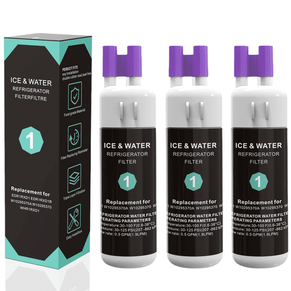 EDR1RXD1 Water Filter 1 Compatible with WHR1RXD1,W10295370A,9081,9930,469081,EDRIRXD1B,3 PACK