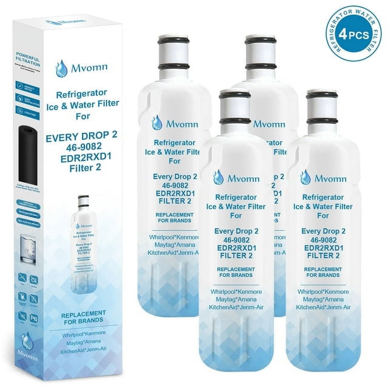 EDR2RXD1 Replacement Water Filter 2 for Whirlpool EDR2RXD1 and