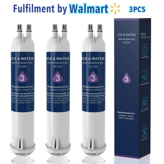 EDR3/RXD1 Water Filter Replacement Compatible with 4396841 4396710 Filter3 and 46-9083 46/9030 P1RFWB2 P1WB2L T1RFKB1,3-Pack
