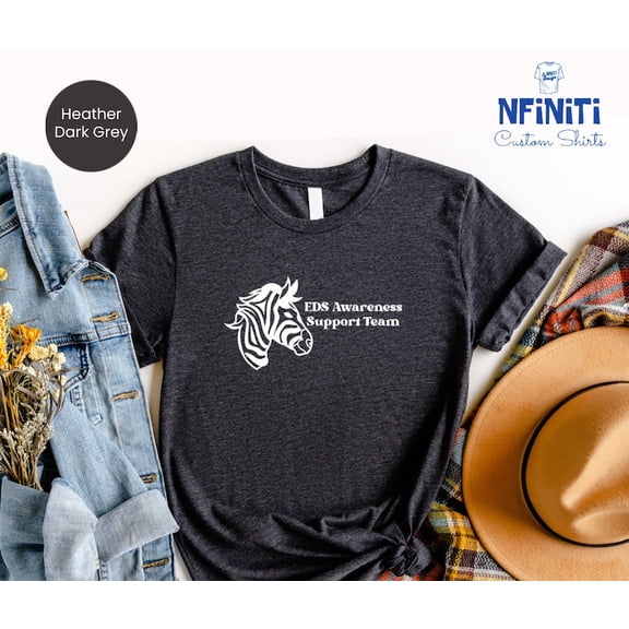 EDS Awareness Zebra T-Shirt: Ehlers Danlos Syndrome Support All Size S-5Xl