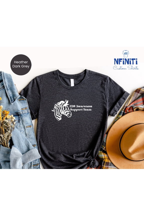 EDS Awareness Zebra T-Shirt: Ehlers Danlos Syndrome Support All Size S-5Xl