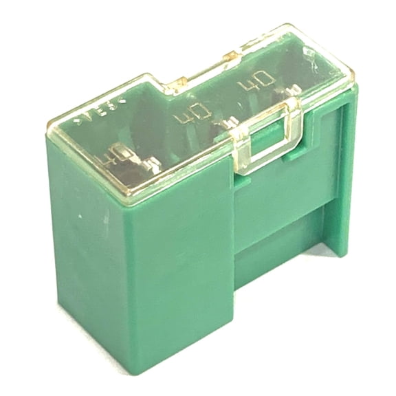 EDS 24370-C9900 24370C9900 927-9900 9279900 compatible replacement fuselink Fuse for Nissan Infiniti Vehicles ('03-'25). Three 40 Amp (Green) Circuits Linked in L shaped Fuse. 925-160 925160