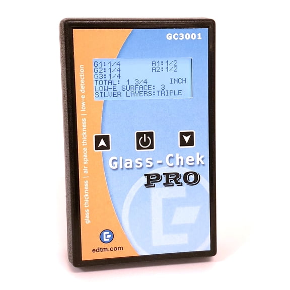 EDTM Glass-Chek PRO (GC3001) with Low-E Detection, Made in USA