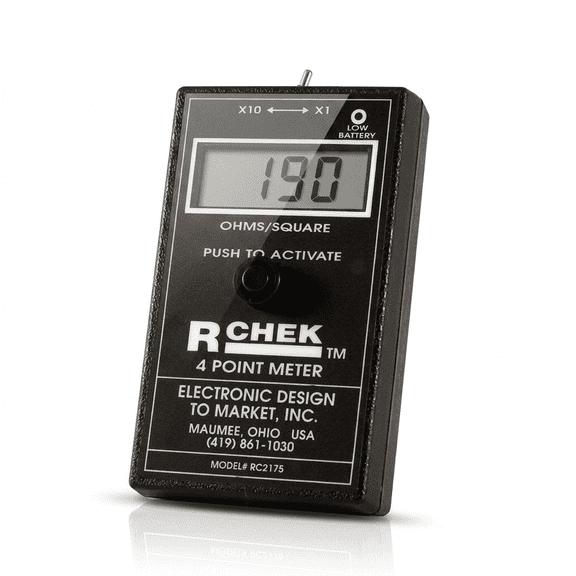 EDTM RC2175 R-CHEK Surface Resistivity Meter (0-19990 ohms/sq), Made in USA