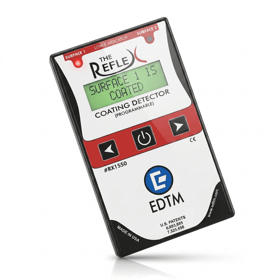 EDTM Reflex Coating Detector (RX1550) Glass Coating Detector, Made in USA