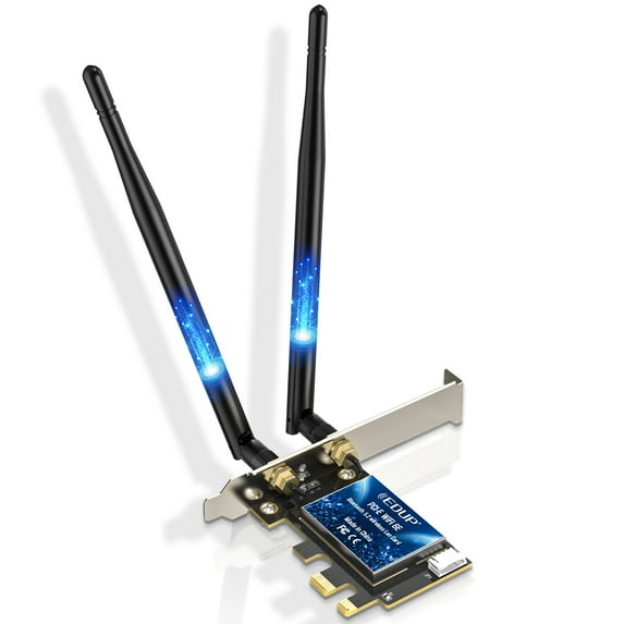 EDUP PCIE AX5400Mbps WiFi Card Wi-Fi 6E Bluetooth 5.2 Tri-Band AX210 PCIE Wireless WiFi Adapter Network Cards