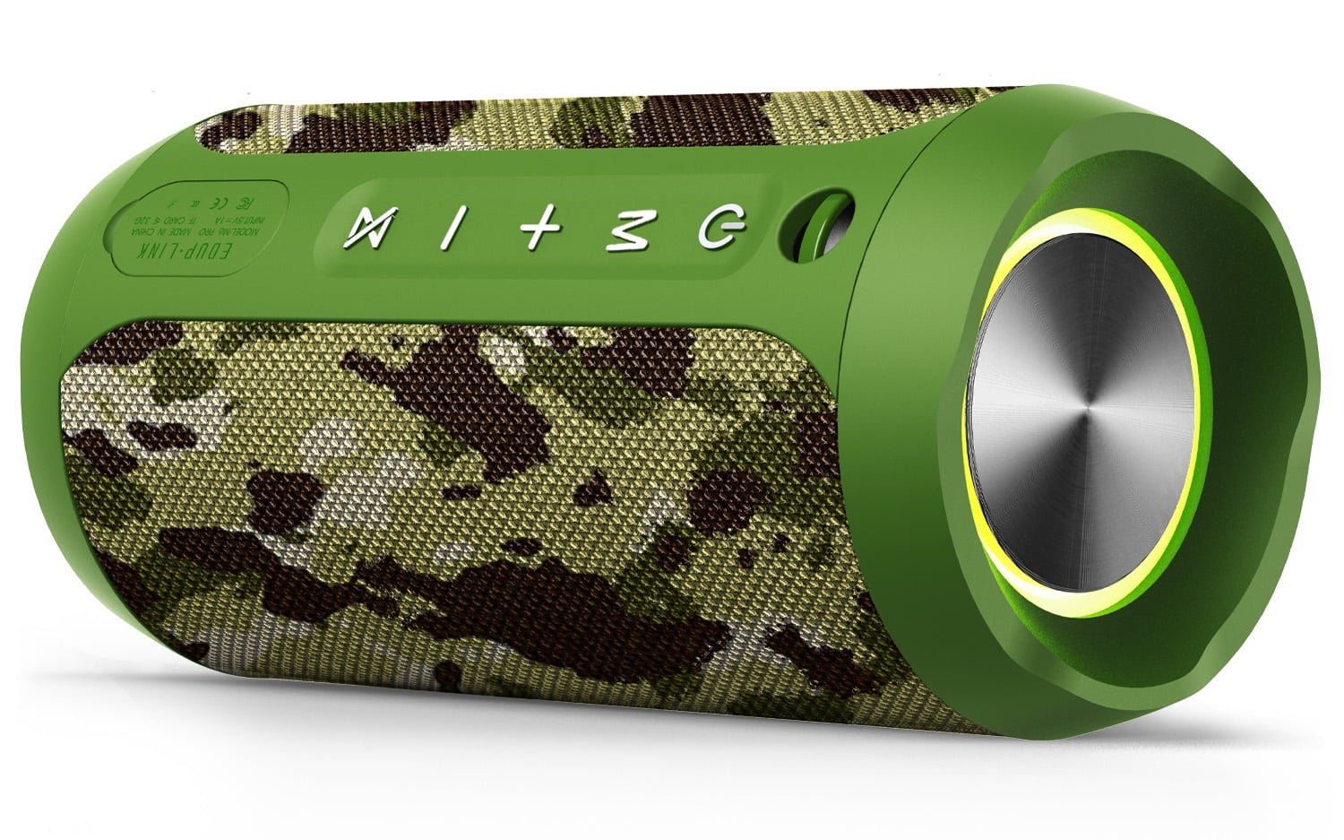 EDUPLINK M6Pro Waterproof Portable Bluetooth Speaker, 20W Louder Wireless Speaker with 20 Hours Playtime, RGB Lights, and TF Slot, Green