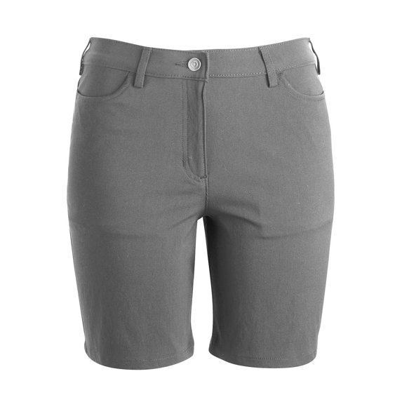 EDWARDS LADIES FLEX CHINO SHORT, ASH GREY, 0
