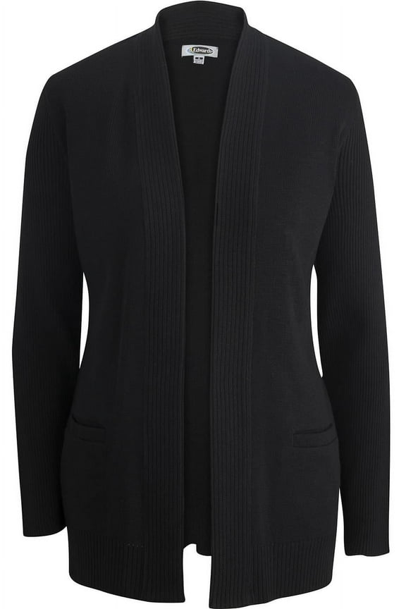 LADIES' OPEN CARDIGAN ACRYLIC SWEATER