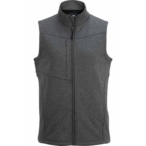 EDWARDS LADIES PERFORMANCE TEK VEST, GREY HEATHER w/BLACK FLEECE, L