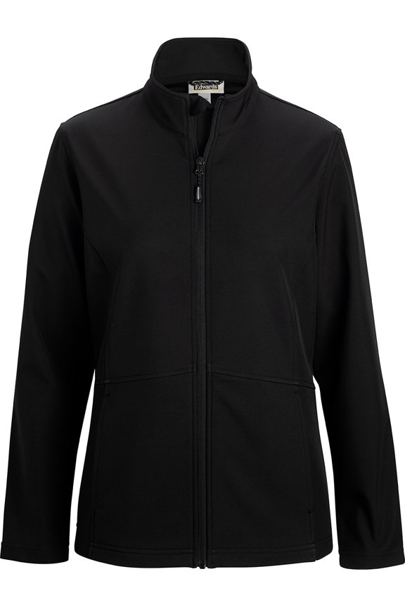 EDWARDS LADIES SOFT SHELL JACKET, BLACK, S