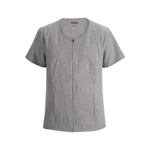 EDWARDS MELANGE FULL ZIP TUNIC, COOL GREY HEATHER, 4XL