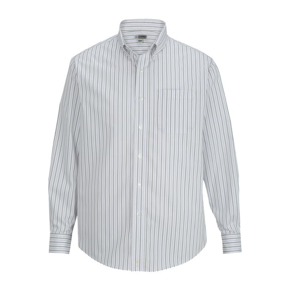 EDWARDS MEN'S DOUBLE STRIPE DRESS POPLIN SHIRT