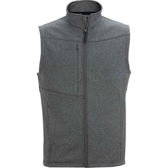 EDWARDS MENS PERFORMANCE TEK VEST, GREY HEATHER w/BLACK FLEECE, 5XL