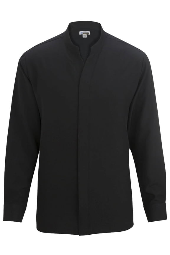S MENS STAND-UP COLLAR SHIRT,1398,BLACK,2XL