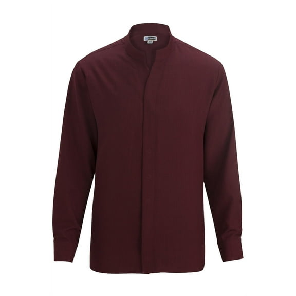 EDWARDS MENS STAND-UP COLLAR SHIRT,1398,BURGUNDY,3XL T