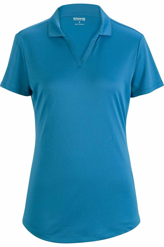 EDWARDS MINI PIQUE LADIES POLO, MARINA BLUE, XS