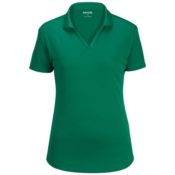 EDWARDS MINI PIQUE LADIES POLO, KELLY GREEN, L