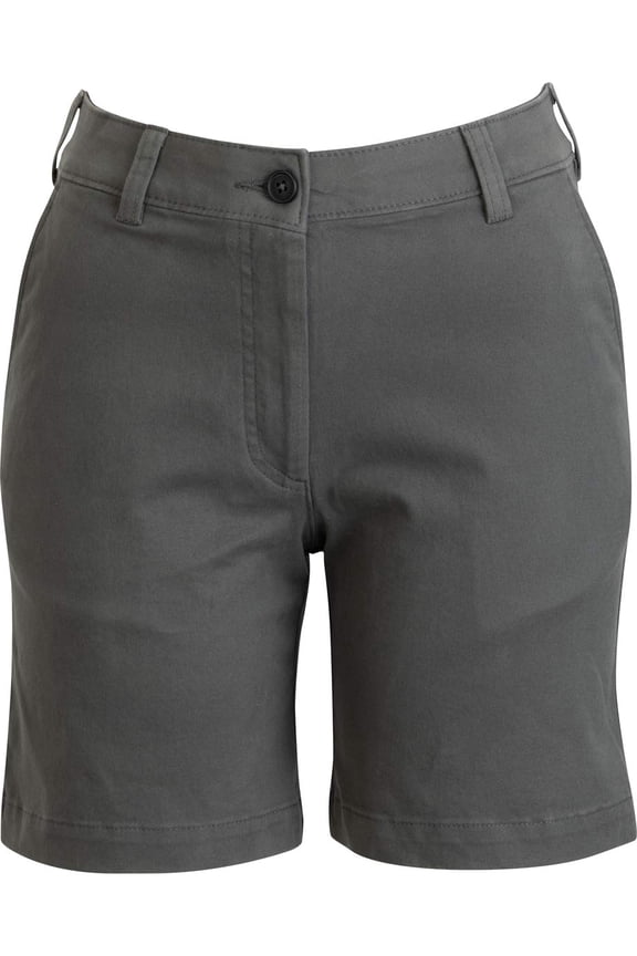 EDWARDS PERFORMANCE STRETCH LADIES SHORTS, STEEL GREY, 16
