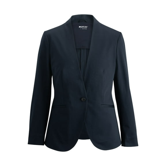 EDWARDS POINT GREY LADIES BLAZER, NAVY AGATE, XL T