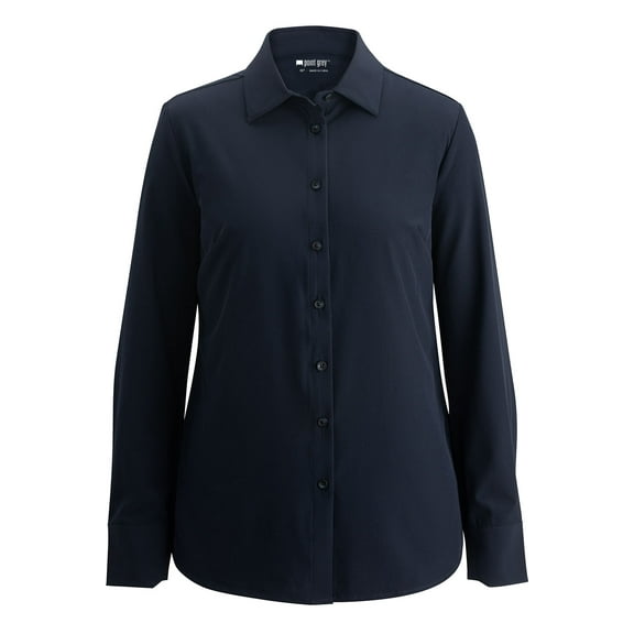 EDWARDS POINT GREY LADIES BLOUSE, NAVY AGATE, L