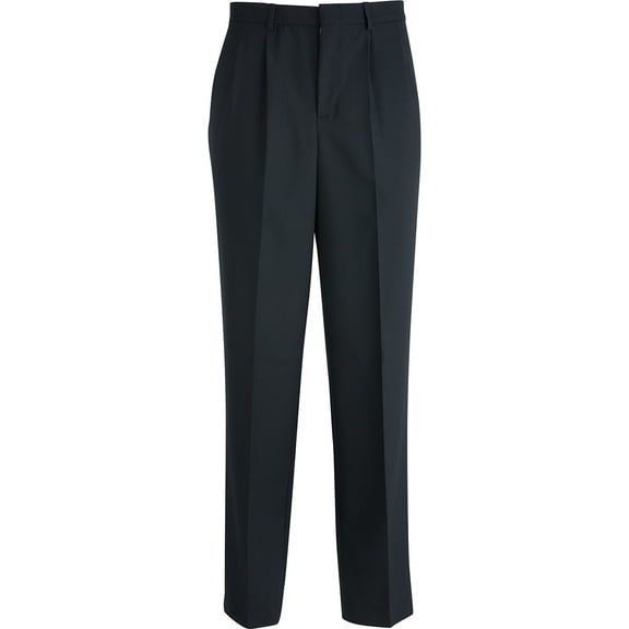 EDWARDS SIGNATURE MENS EZ FIT PLEATED DRESS PANT, NAVY, 40-30
